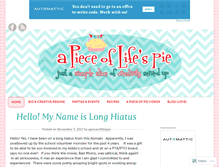 Tablet Screenshot of apieceoflifespie.com